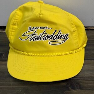 Vintage The‎ Good Times....Streetrodding Trucker Hat Yellow Snapback Cap